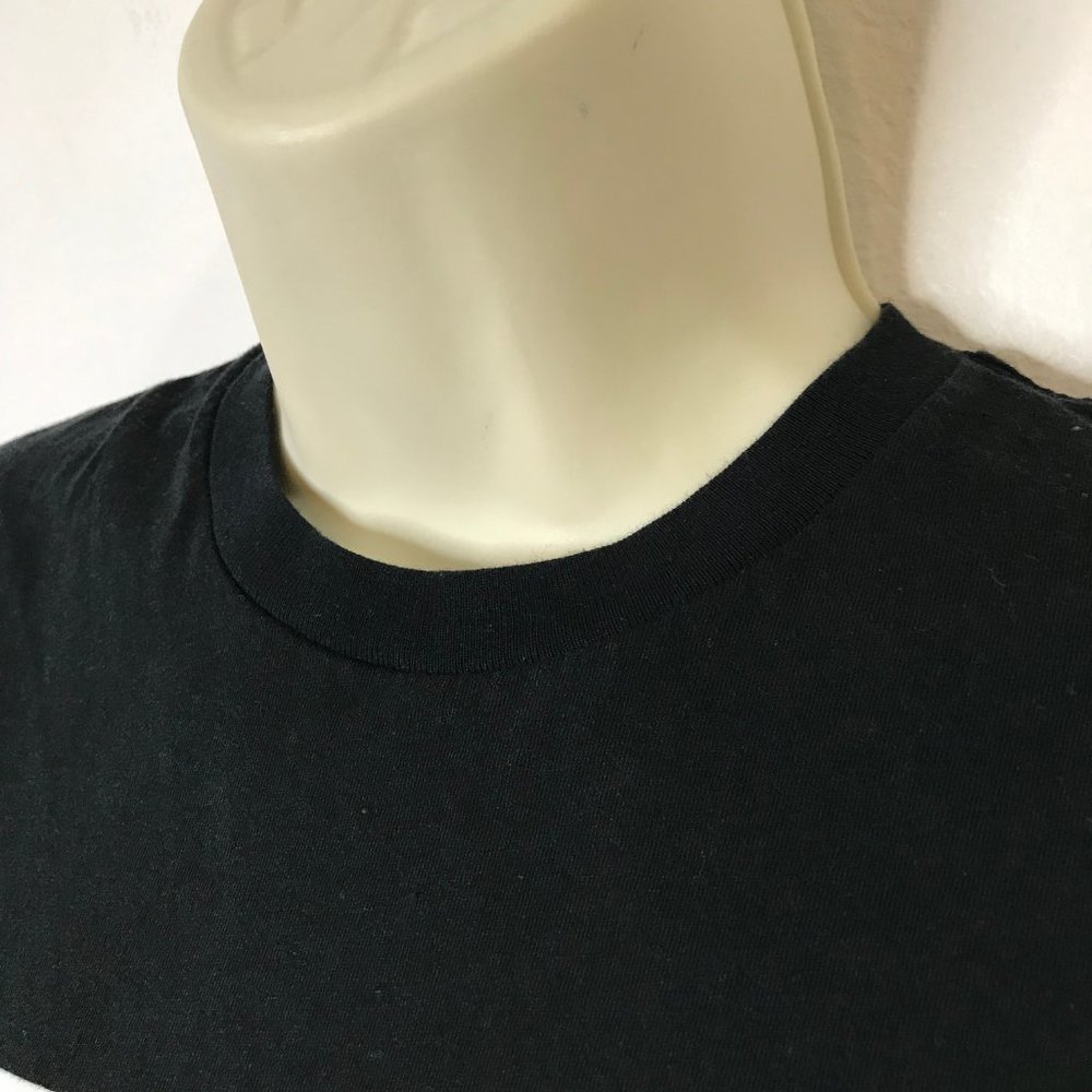 Vans Off the Wall Black Crop T-shirt SMALL S Spider Skateboard Crewneck - Picture 5 of 8